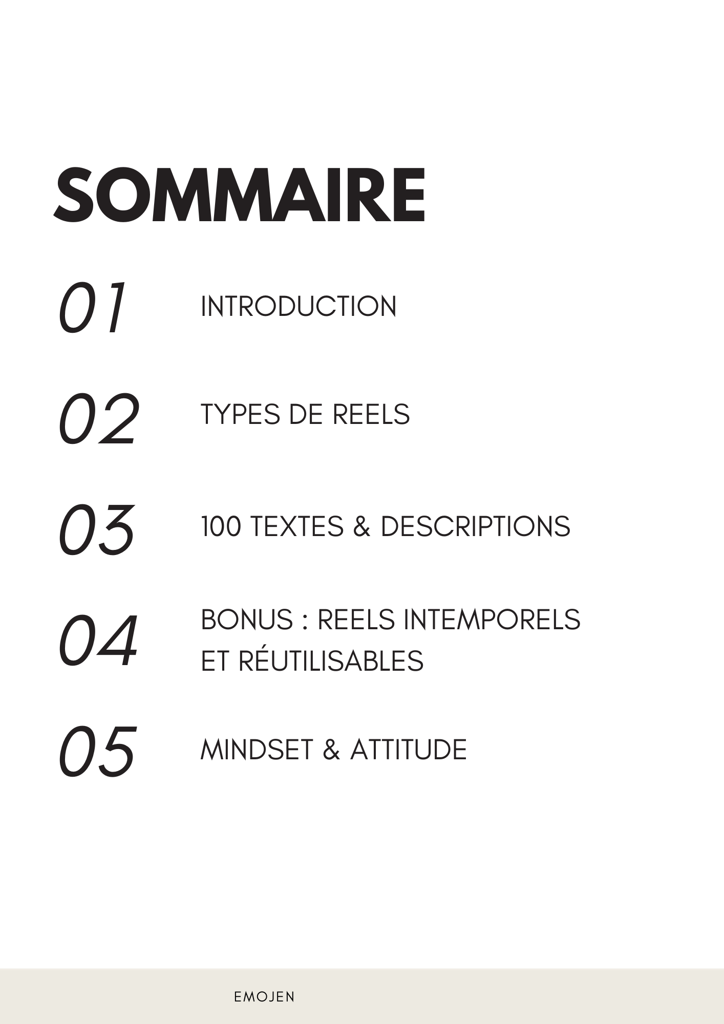 100 Reels prêts à l'emploi